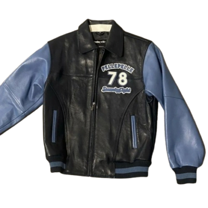 Blue Throwback Leather Jacket