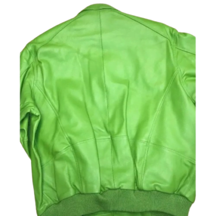 Plain Green Leather Jacket