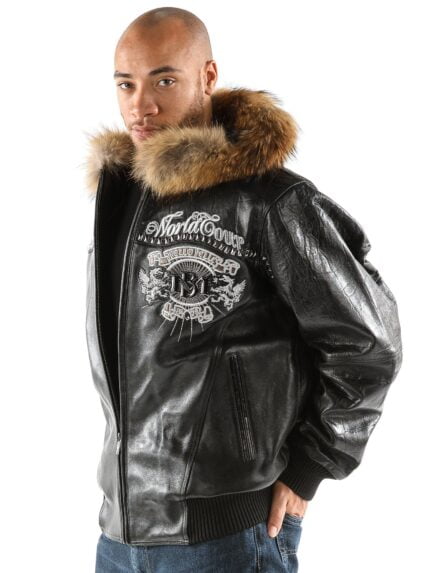 Black And Brown MB Leather Jacket