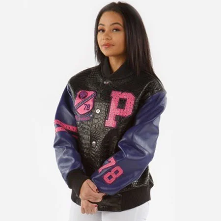 Pelle Pelle Black Letterman Women Jacket