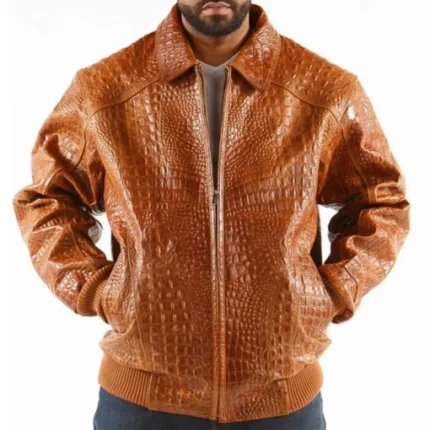 Pelle Pelle Chestnut Alligator Brown Jacket