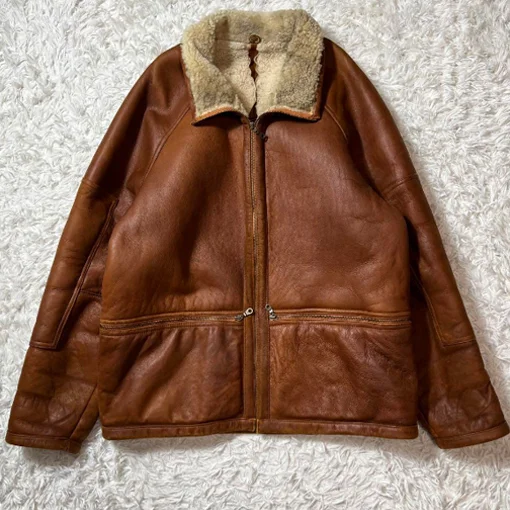 Pelle Pelle Men Marc Buchanan Lamb Leather Brown Shearling Jacket