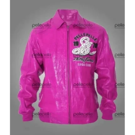 Pelle Pelle Men Soda Club Pink MB Leather Jacket