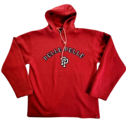 Red Pullover Wool Hoodie