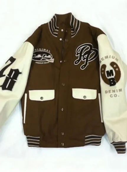 Brown Varsity Wool Jacket