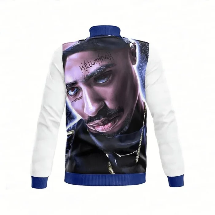 Pelle Pelle Tupac Legends Never Die Blue Jacket