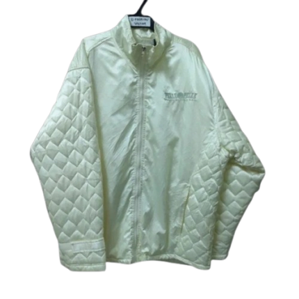 White Bomber Polyester Jacket