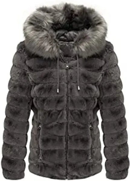 Titanium Fur Hood Jacket