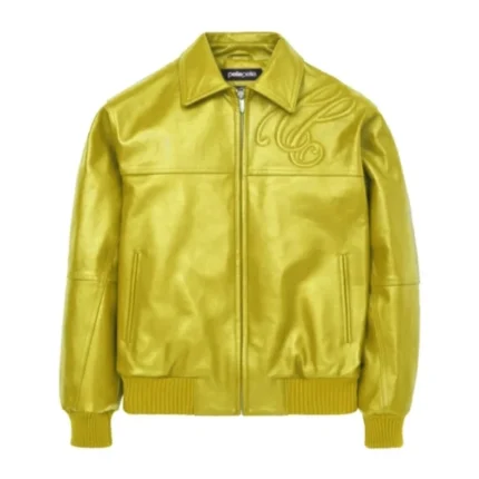 Pelle Pelle Yellow Plush Women Leather Jacket