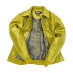 Pelle Pelle Yellow Plush Women Leather Jacket