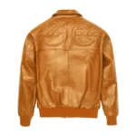 Brown Plush Leather Jacket