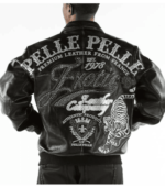 Pelle Pelle Black Exotic Men Leather Jacket