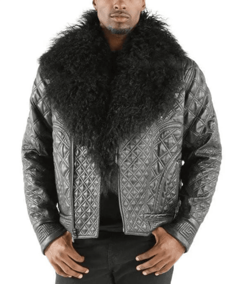 Pelle Pelle Black Motorcycle Men Jacket