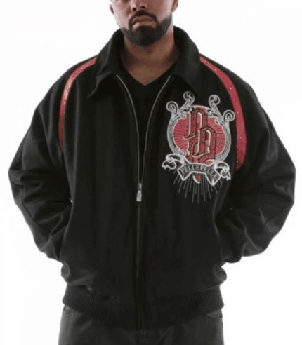 Pelle Pelle Black Top Brass Men Jacket