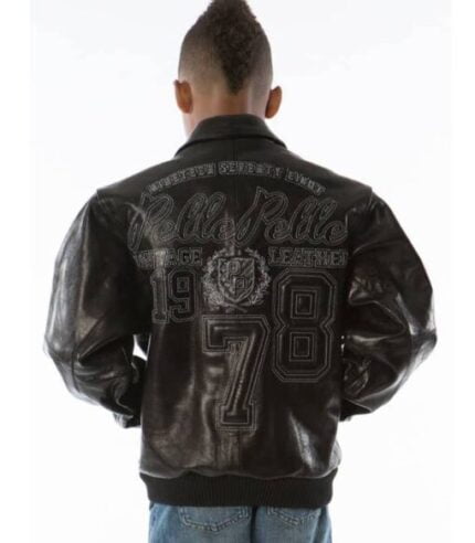 Pelle Pelle Black Vintage Kids Leather Jacket