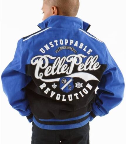 Pelle Pelle Blue and Black 1978 Kids Jacket