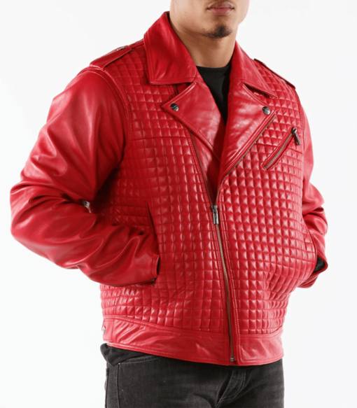 Pelle Pelle Houndstooth Men Biker Jacket