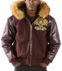 Pelle Pelle Maroon Prestige Men Fur Jacket