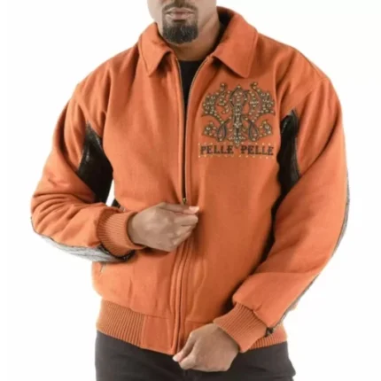 Pelle Pelle Men Orange Forever Fearless Jacket