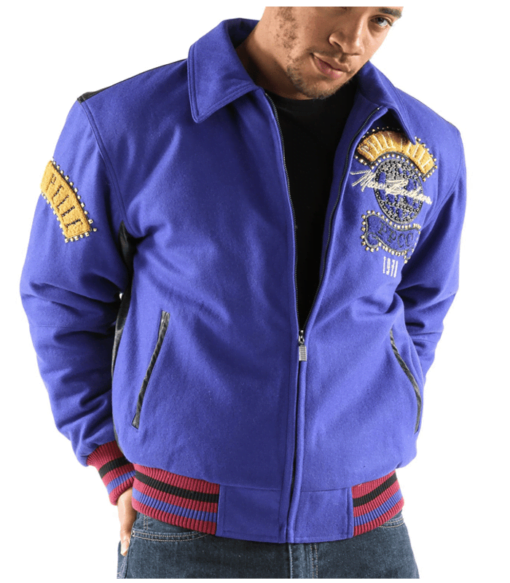 Pelle Pelle Men World Tour Bomber Blue Jacket