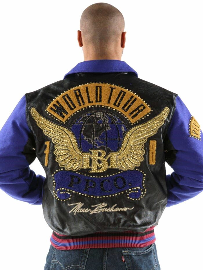 Pelle Pelle Mens The World Tour Bomber Blue Jacket 1