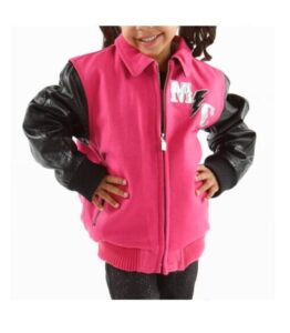 Pelle Pelle Pink MC Wool Varsity Kids Jacket