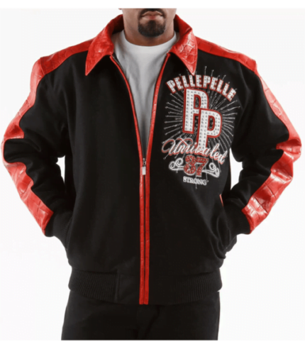 Pelle Pelle Red Black Avant Garde Men Jacket