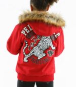 Pelle Pelle Red Fur Flighting Kids Jacket