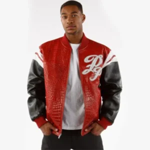 Pelle Pelle Varsity Red Men Leather Jacket