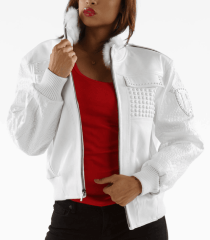 Pelle Pelle Women MB Bomber White Jacket