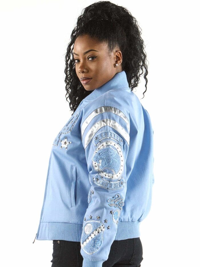 pelle pelle ladies eclipse varsity sky jacket