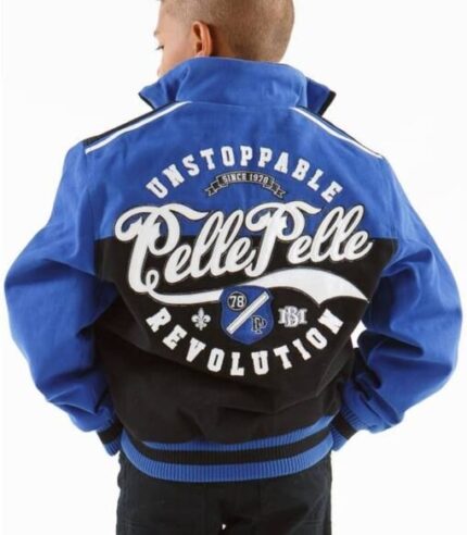 Pelle Pelle Blue Black Revolution Kids Jacket | MB Jacket