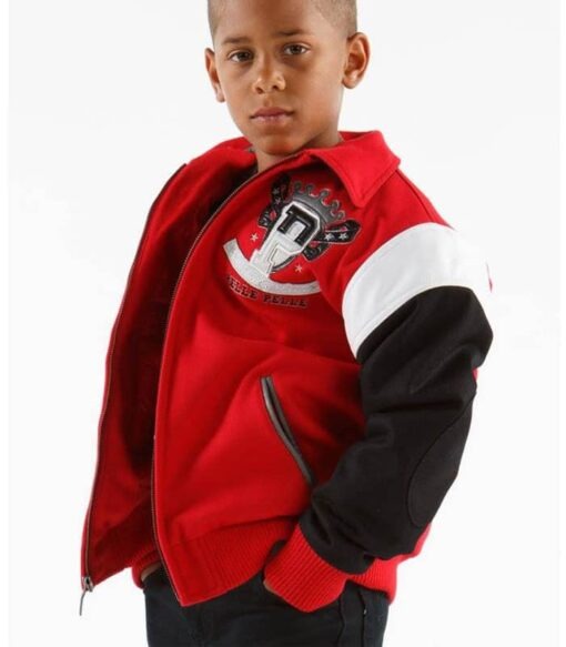 Pelle Pelle 78 Heritage American Standard Red and Black Kids Jacket