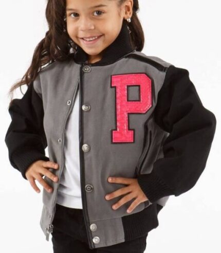 Pelle Pelle Girls Grey and Black Jacket