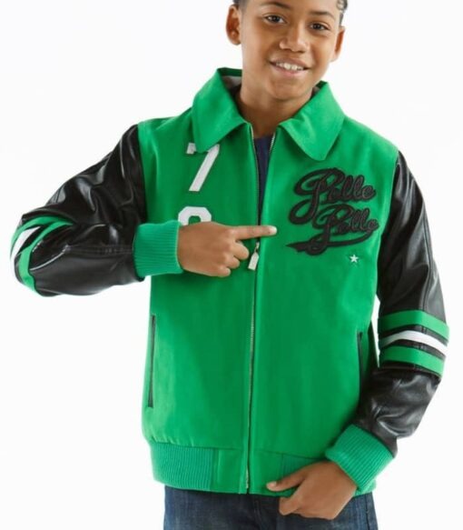 Pelle Pelle Kids 78 Vintage Legend Green and Black Jacket