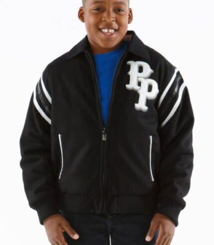 Pelle Pelle Black Detroit Kids Wool Jacket | MB Jacket