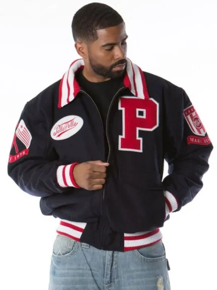 Pelle Pelle Men MB Letterman Wool Jacket | Varsity Jacket