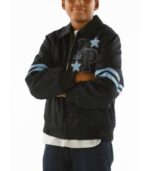 Pelle Pelle Soda Club Elite Series Special Cut Black and Blue Jacket