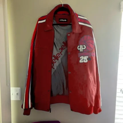 Pelle Pelle Basketball Red Leather Jacket | Men & Women