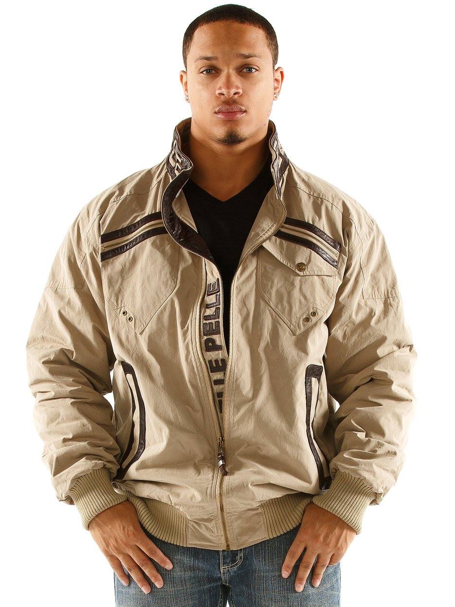 Pelle Pelle Men Cream Flight Bomber Jacket