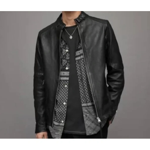 Pelle Pelle Men Black Tagg Leather Jacket